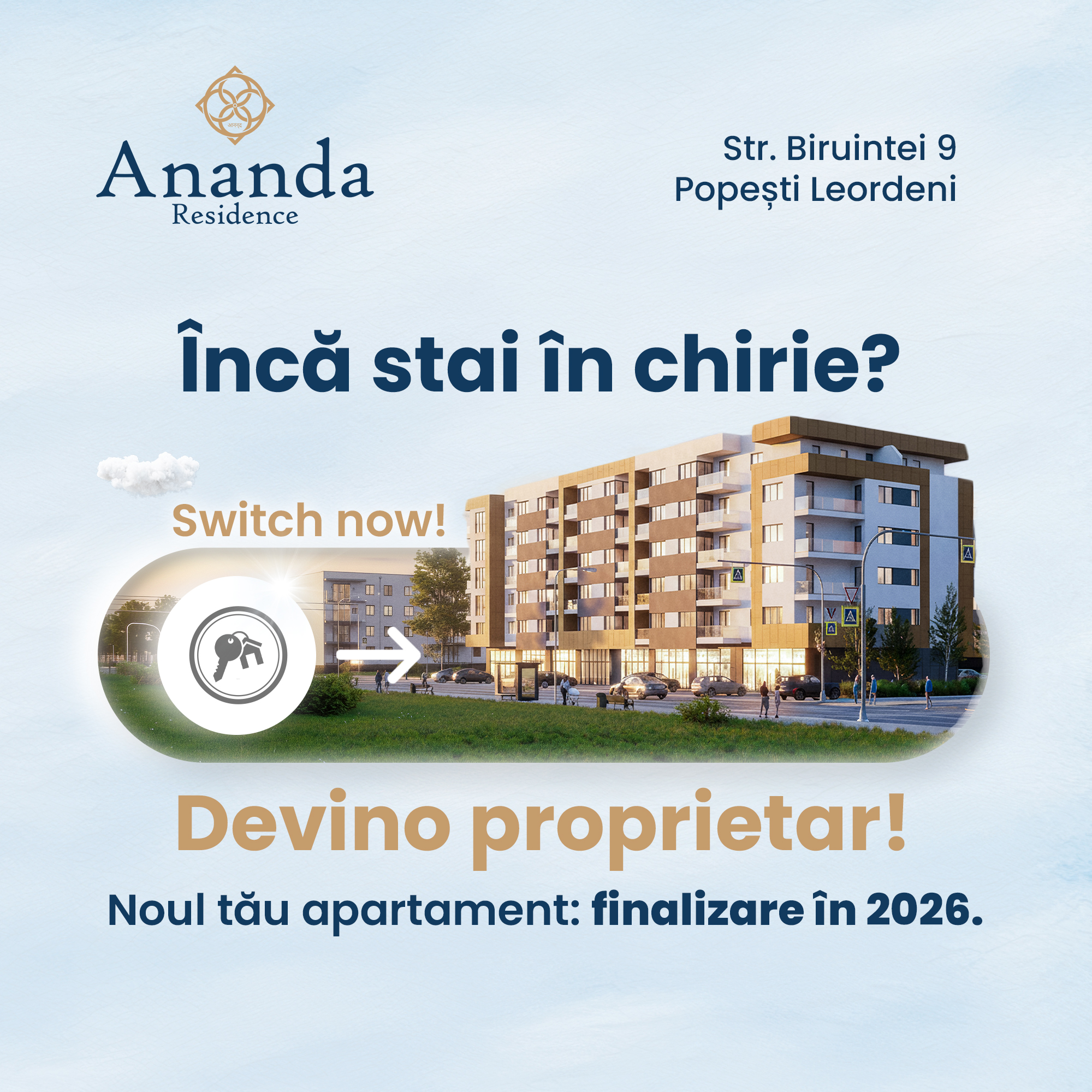 rată chirie sau rată credit? apartamente noi de v&acirc;nzare Popești Leordeni - Ananda Residence